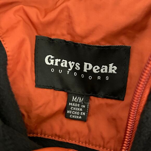 Grays Peak Outdoors Men's Half Zip Fleece Black Evergreen Pullover M Medium New - Picture 8 of 9